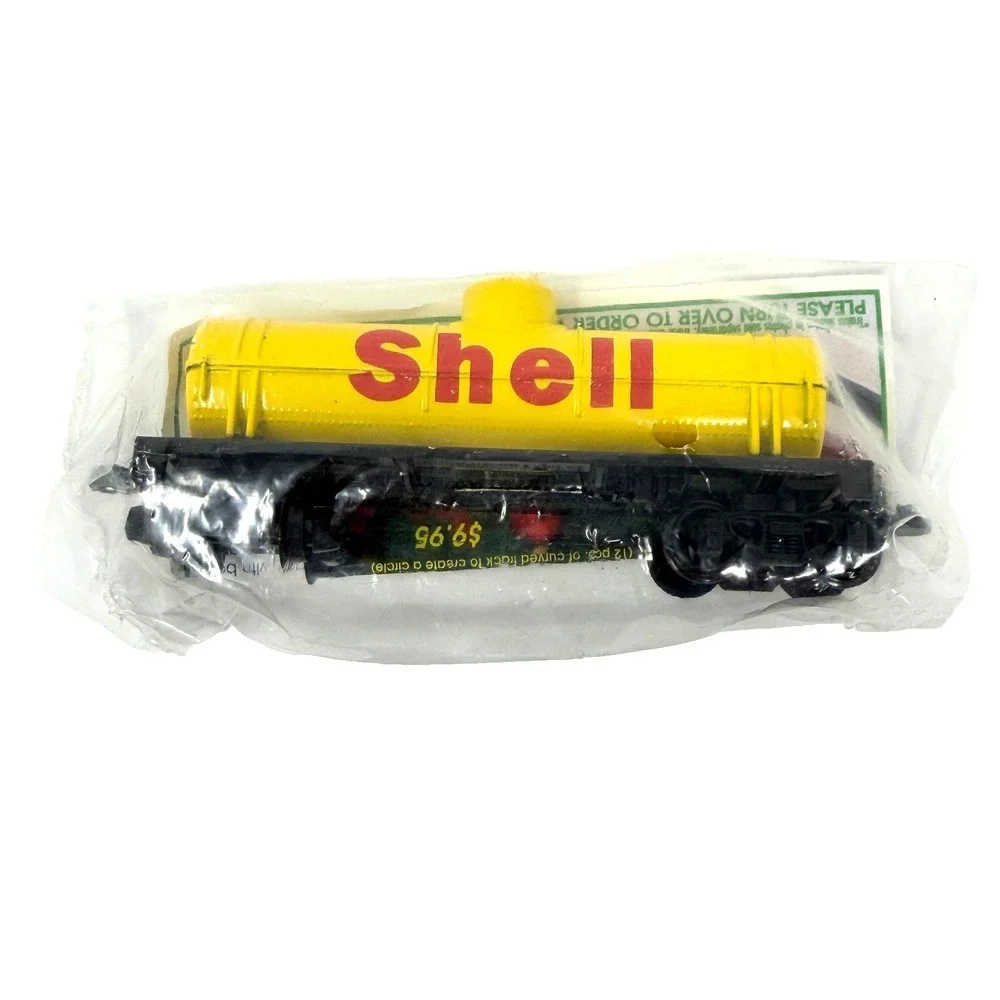 1996 Atlas Shell Oil 4 Pc Die Cast Train Set Sealed Promotional Steam Locomotive